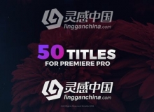 50个现代流行文字标题排版设计动画AE模板/PR预设