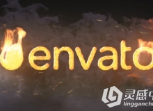 超酷火焰燃烧Logo演绎动画AE模板 Videohive Fire Logo Reveal