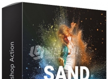 极品粉尘沙粒爆炸PS动作 Sand Photoshop Action 附视频教程