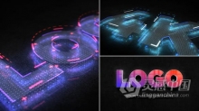 3D数字全息图高科技公司LOGO视频片头动画效果制作AE模板AE工程文件 Digital 3D Logo Reveal