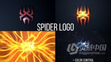 游戏或电影LOGO视频片头金属质感光线动画效果制作 AE模板 AE工程文件 Spider Logo