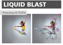 粒子爆炸液体/泡沫PS特效动作 Liquid Blast Photoshop Action