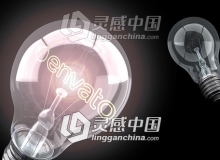 创意灯光揭示LOGO标志AE模板 Bright Idea Light Bulb Logo