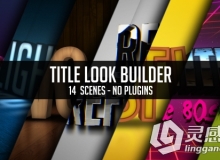 14组字体场景特效动画AE模板 Videohive Title Look Builder