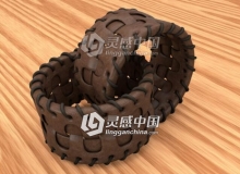 C4D皮革手环腰带建模材质渲染视频教程 Leather Bracelet Cinema 4D Tutorial