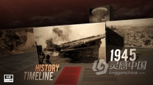 独特盒子拼成动画展示史诗三维年代感相片视频相册历史时间线图文纪录片 AE模板 AE工程文件 History Timeline
