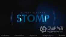 光效节奏感文字动画视频片头 AE模板 AE工程文件 Classy Elegant Stomp Intro