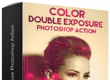 彩色双曝光PS动作 Color Double Exposure PS Action 附操作视频教程