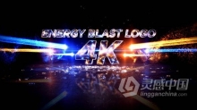 4K闪耀光效粒子特效光面LOGO视频片头效果制作 AE模板 AE工程文件 Energy Blast Logo Reveal