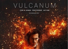 火与烟雾特效PS动作 Vulcanum Fire Ashes Photoshop Action 附视频教程