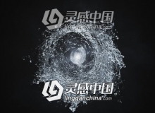 流体液体水流漩涡LOGO片头AE模板 Videohive Water Swirls Logo Reveal