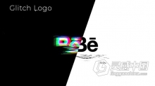 4k故障动画社交媒体抖音小视频片头制作 AE模板 AE工程文件 Minimal Wave Glitch Logo