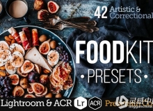 摄影大师食品美食胶片艺术摄影Lightroom预设+ACR预设 FoodKit Food Presets