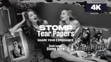 创意撕碎纸片性感模特时尚宣传视频片头制作 AE模板 AE工程文件 Stomp - Torn Papers