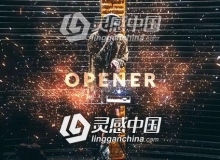 火星粒子特效片头AE模板 Videohive Fire Sparks Opener