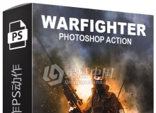 烟火粒子爆炸PS动作 Warfighter Photoshop Action 附视频教程 支持中文版CC2018