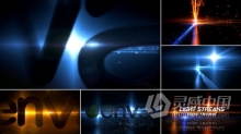 绚丽粒子光线条纹动画演绎3D大气标志LOGO片头 AE模板 AE工程文件 Light Streaks Logo Reveal