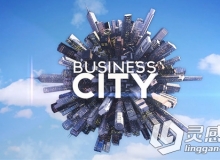 旋转商业城市文字片头展示AE模版Videohive Business City