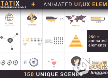 数据图表信息图形动画元素AE模板 VideoHive StatiX ProInfographic Bundle