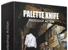 逼真绘画PS动作 Palette Knife Photoshop Action 附视频教程