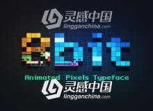 8Bit复古像素化文字标题动画中文汉化版AE脚本 8bit - Animated Pixels Typeface