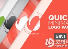 短小快速简洁Logo演绎动画AE模板 Videohive Quick Minimal Logo Pack