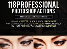 118款专业摄影师后期调色修饰PS动作包 118 Professional Photoshop Actions Bundle