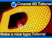 C4D蜘蛛侠纹理文字建模材质渲染视频教程 Spiderman Title Cinema 4D Tutorial