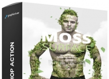 苔藓特效PS动作 Moss Photoshop Action 附视频教程