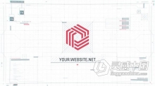 计算机网络技术UI界面屏幕标志建筑科技设计公司LOGO动画AE模板AE工程文件 Tech UI Screen Logo