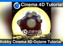 C4D使用Octane渲染器创建科幻圆球视频教程 Blobby Cinema 4D Octane Tutorial