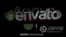 rgb分离twitch数字失真快速故障标志介绍片头AE模板AE工程文件 Fast Glitch Logo Reveal