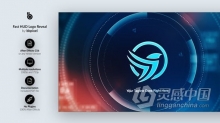 高科技元素动画LOGO标志片头视频效果制作 AE模板 AE工程文件 Fast HUD Logo Reveal