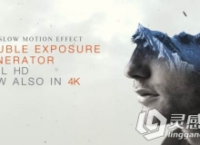 时尚美丽照片双曝光效果工具包AE模板 Videohive Double Exposure Generator V2 155...