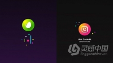 简单渐变效果社交媒体平台LOGO动画AE模板AE工程文件 Simple Gradient Logo