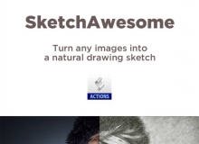 图片转素描草图PS动作 Sketch Photoshop Actions（附视频教程）