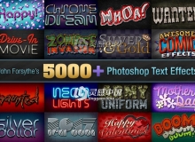 5,293种PS样式 5,000+ Professional Text Effects 大合集