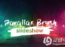 创意视差画笔幻灯片相册动画AE模板 Videohive Parallax Brush Slideshow