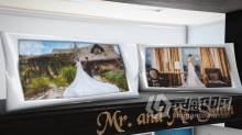 三维家居场景简约水晶摆台桌面相框奢华漏光效果浪漫婚纱照家庭相册 AE模板 AE工程文件 Luxury Memories