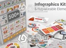 500种信息数据图表商务场景动画元素包AE模板 Infographics Set & Elements