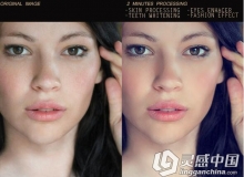 快速人像皮肤修饰PS动作 Quick & Easy Skin Retouch 附视频教程