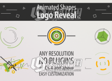 简单的运动图形解释LOGO标志AE模板 Shape Animation Logo Reveal v2