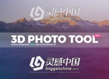 平面图片转摄像机三维控件动画工具包AE模板 3D Photo Tool Pro