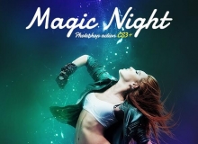 魔法光效PS动作 Magic Night Photoshop Action 附视频教程