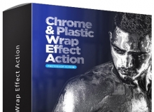 凝胶塑料特效动作 Chrome & Plastic Wrap Effect Action 附视频教程