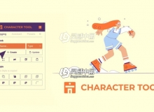 二维卡通人物角色动作绑定动画制作工具AE脚本 Character Tool 1.0.1 附使用教程