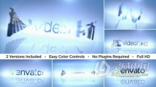 明亮干净实用企业品牌简洁3D标志Logo动画 AE模板 AE工程文件 Clean Logo Reveal