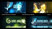 发光雪花粒子特效标志LOGO视频片头动画制作 AE模板 AE工程文件 Glowing Particals Logo Reveal 32