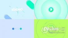 圆形切片图形动画效果LOGO视频片头制作 AE模板 AE工程文件 Circle Slice Logo Reveal