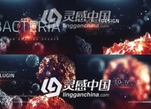 医疗生物微观景象细胞病毒感染文字标题开场动画AE模板